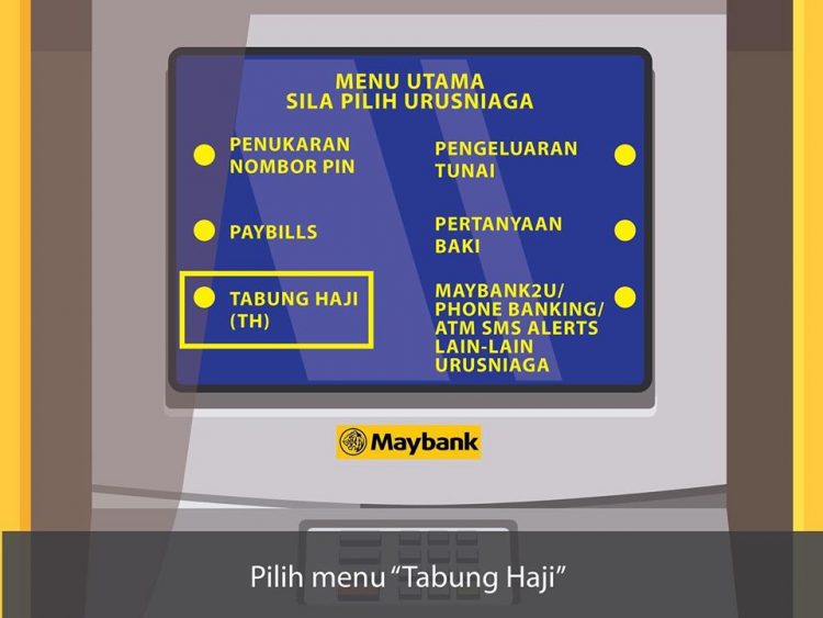 Cara Mudah Hubungkan Kad ATM Maybank Ke Akaun Tabung Haji (TH)