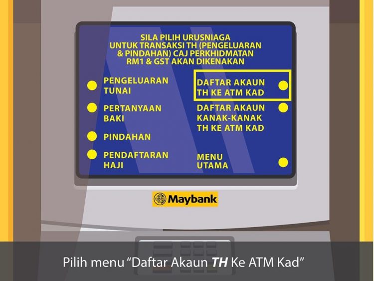 Cara Mudah Hubungkan Kad ATM Maybank Ke Akaun Tabung Haji (TH)