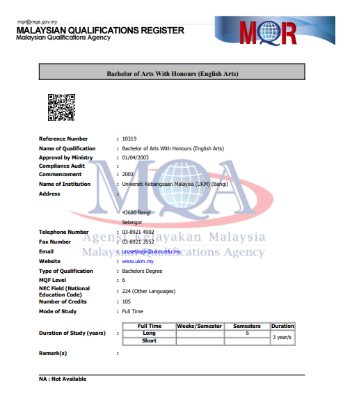 Cara Semak Samada Program Pengajian Anda Diiktiraf Oleh MQA Atau Tidak 