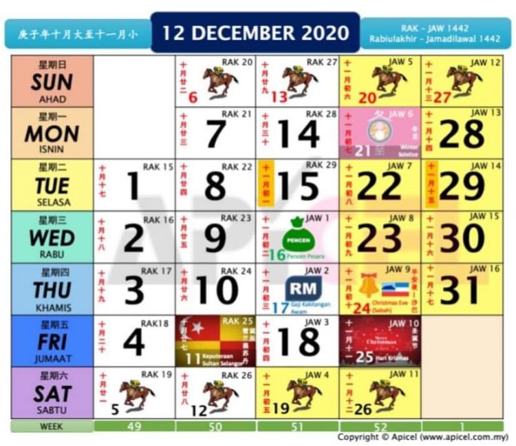 Kalender Kuda 2020 Semak Kemaskini Takwim Cuti Sekolah Baru Dalam Kalender