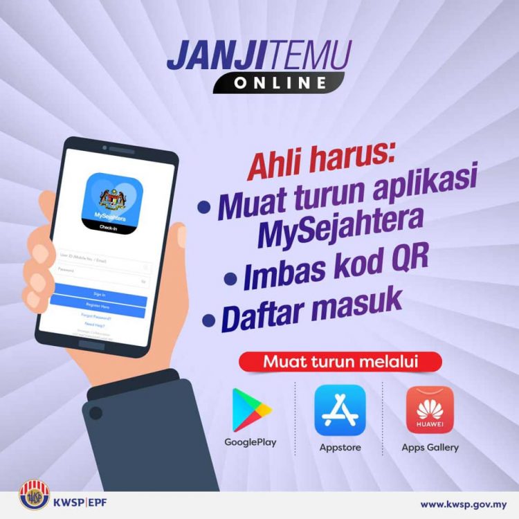 Cara Buat Janji Temu Online Untuk Urusan Di KWSP. Tak Perlu Beratur Panjang Lagi