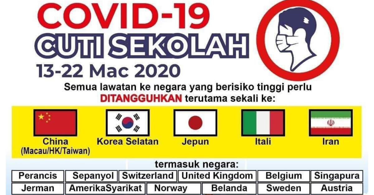 COVID-19: Sila Rancang Aktiviti Cuti Sekolah Anak-anak Anda