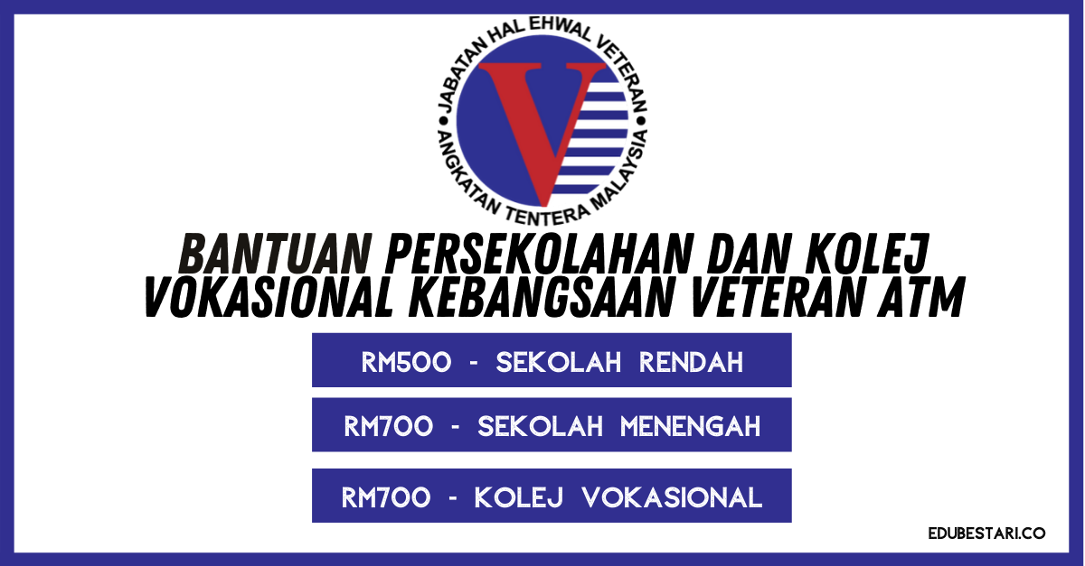 Bantuan Persekolahan Dan Kolej Vokasional Kebangsaan Veteran ATM