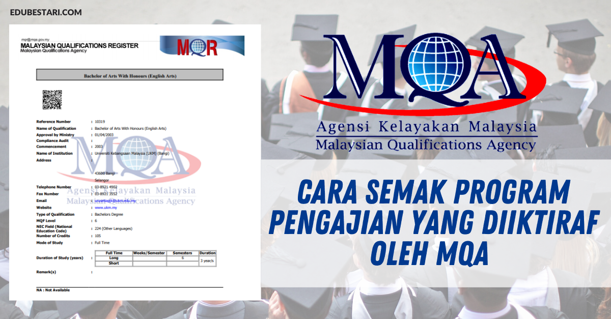 Cara Semak Program Pengajian Yang Diiktiraf Oleh MQA