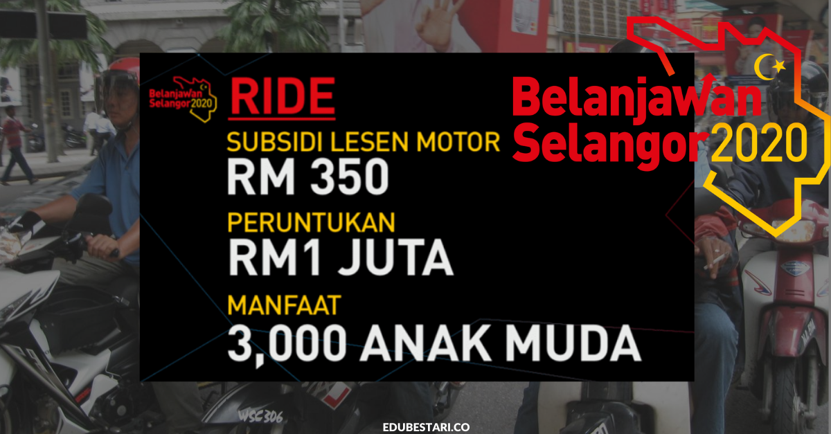 Permohonan Inisiatif Roda Darul Ehsan (RiDE), Terima Bantuan RM350 Untuk Anak Muda Selangor