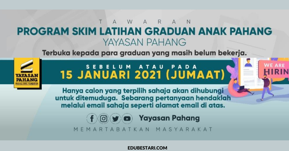 Tawaran Program Skim Latihan Kerja Buat Graduan Anak Pahang