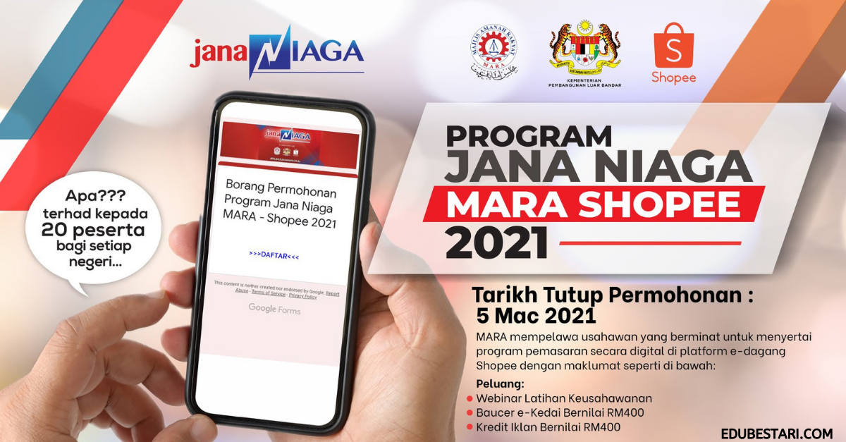 Program Jana Niaga MARA Shopee: Terima Geran Baucer & Kredit Iklan RM800