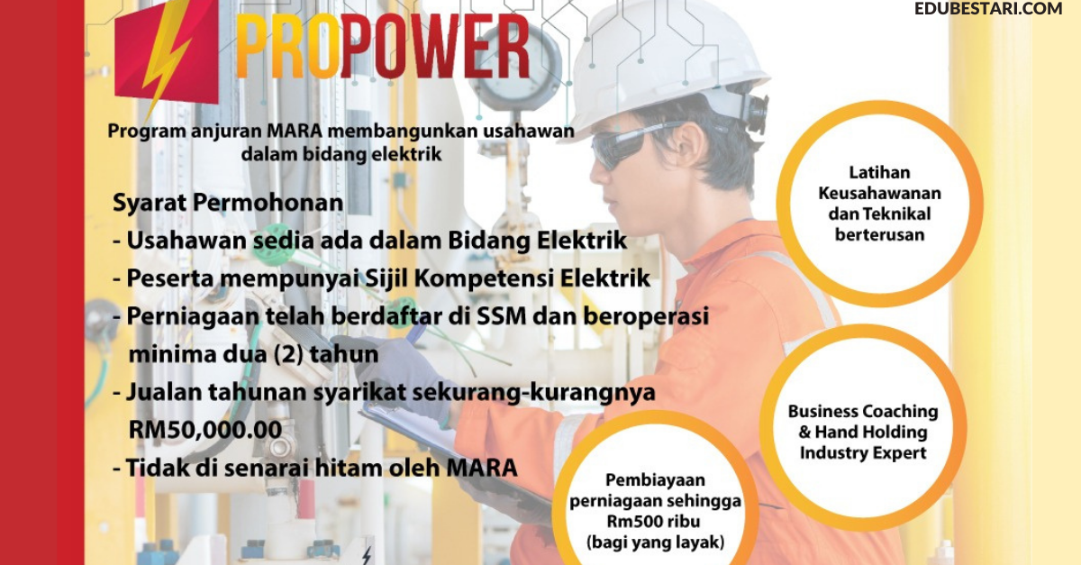 PROPOWER_ Program Pembangunan Usahawan Elektrik Tawaran MARA. Pembiayaan Disediakan (1)