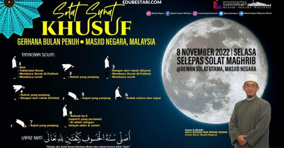 Fenomena Gerhana Bulan Penuh: Panduan Solat Sunat Khusuf 8 November 2022