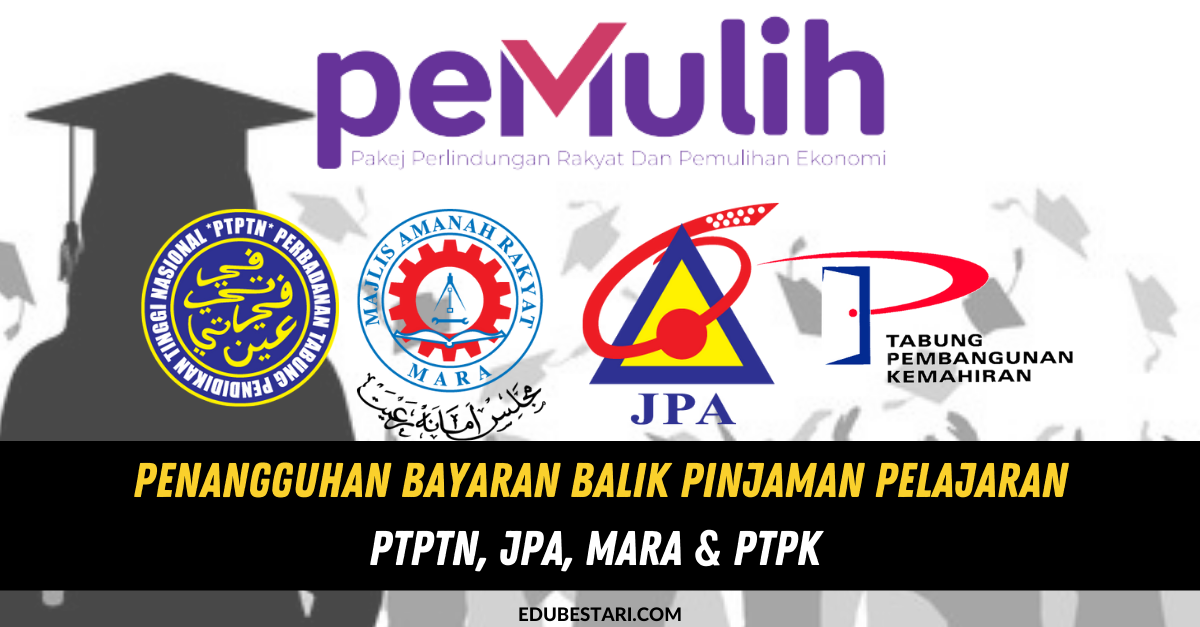 Penangguhan Bayaran Balik Pinjaman Pelajaran PTPTN, JPA, MARA & PTPK Pakej PEMULIH