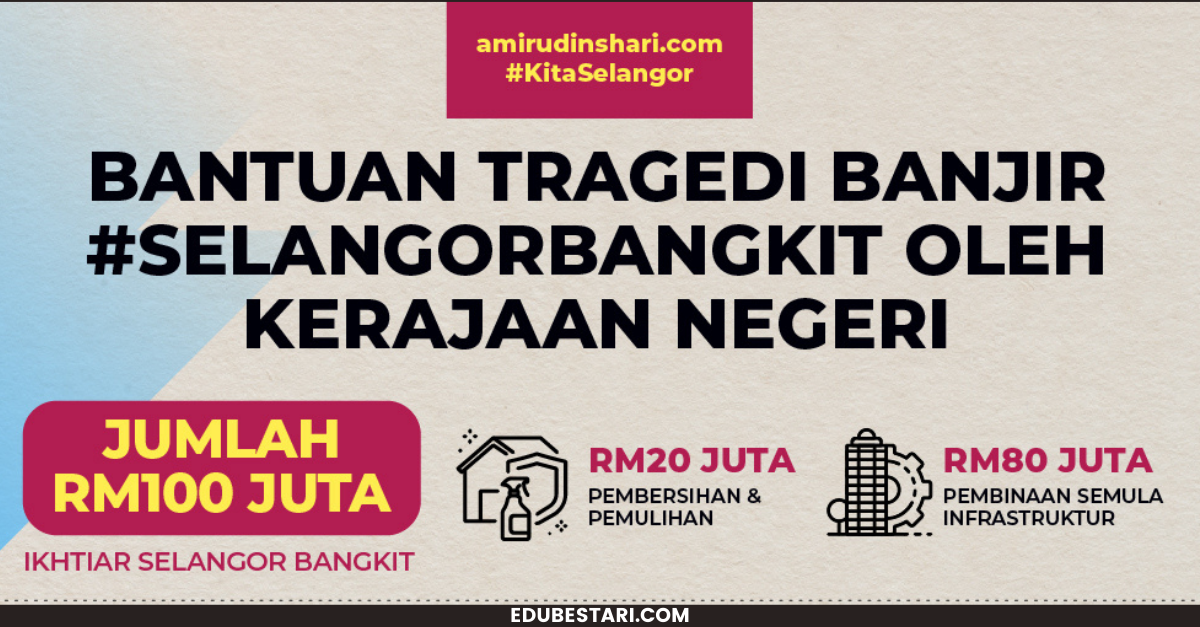 Senarai Bantuan Kerajaan Negeri Buat Mangsa Banjir Di Selangor