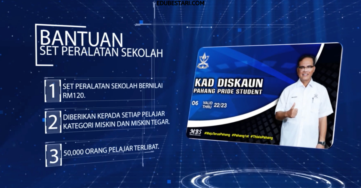 Pahang Pride Student: Bantuan RM120 & Kad Diskaun 20% Buat Pelajar