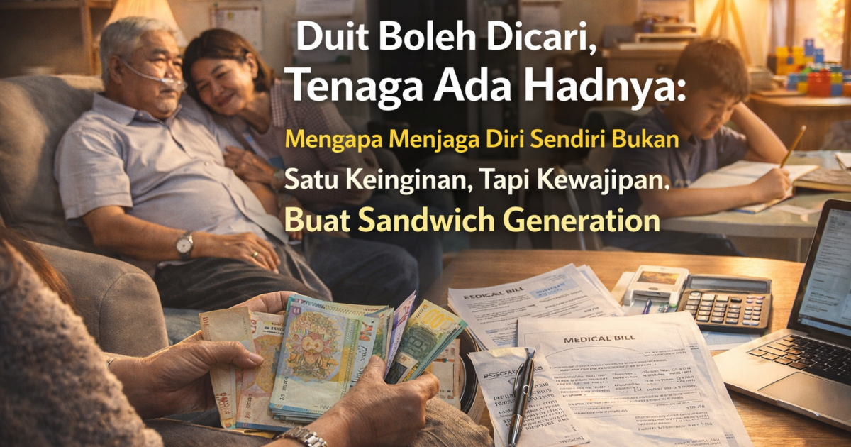 Duit Boleh Dicari, Tenaga Ada Hadnya: Mengapa Menjaga Diri Sendiri Bukan Satu Keinginan, Tapi Kewajipan Buat Sandwich Generation