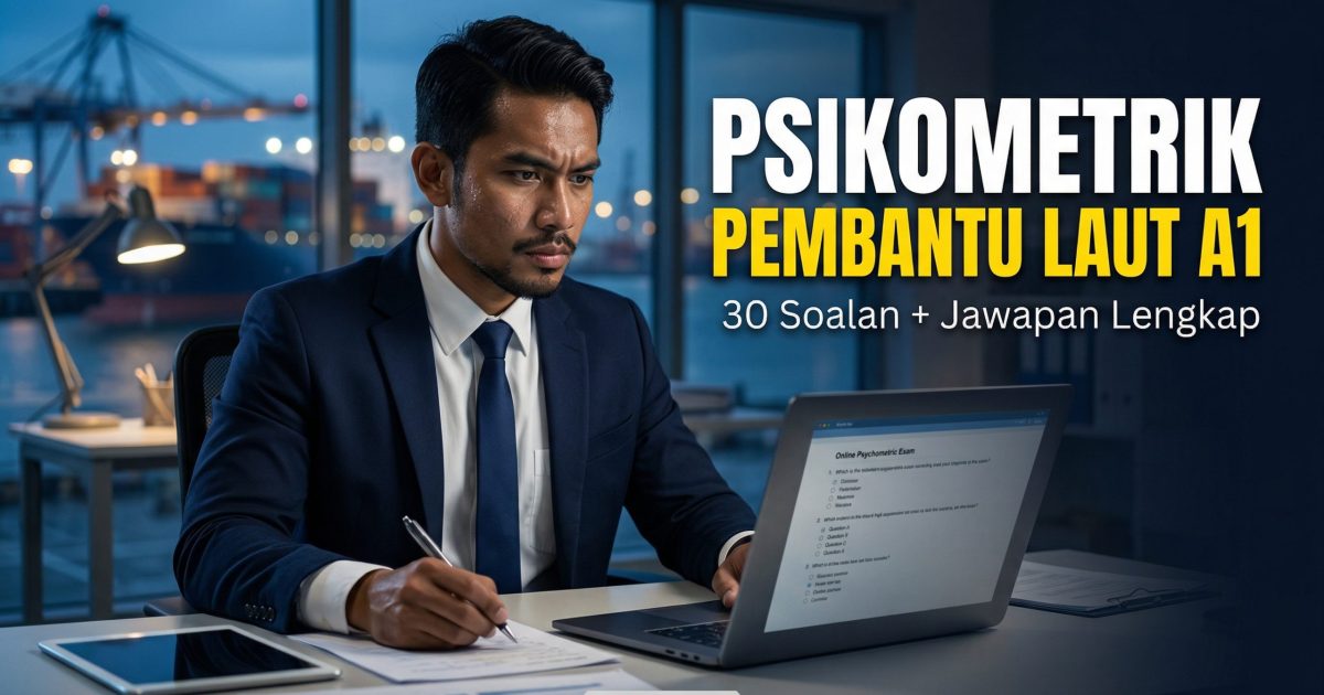 Contoh Soalan Psikometrik Pembantu Laut Gred A1 (PSEE) + Jawapan & Penerangan Lengkap
