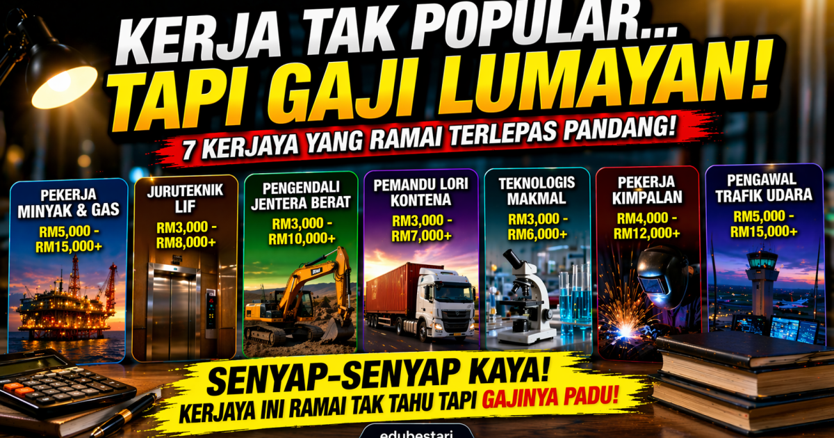 Kerja Tak Popular Tapi Gaji Lumayan? Ini 7 Kerjaya Yang Ramai Terlepas Pandang