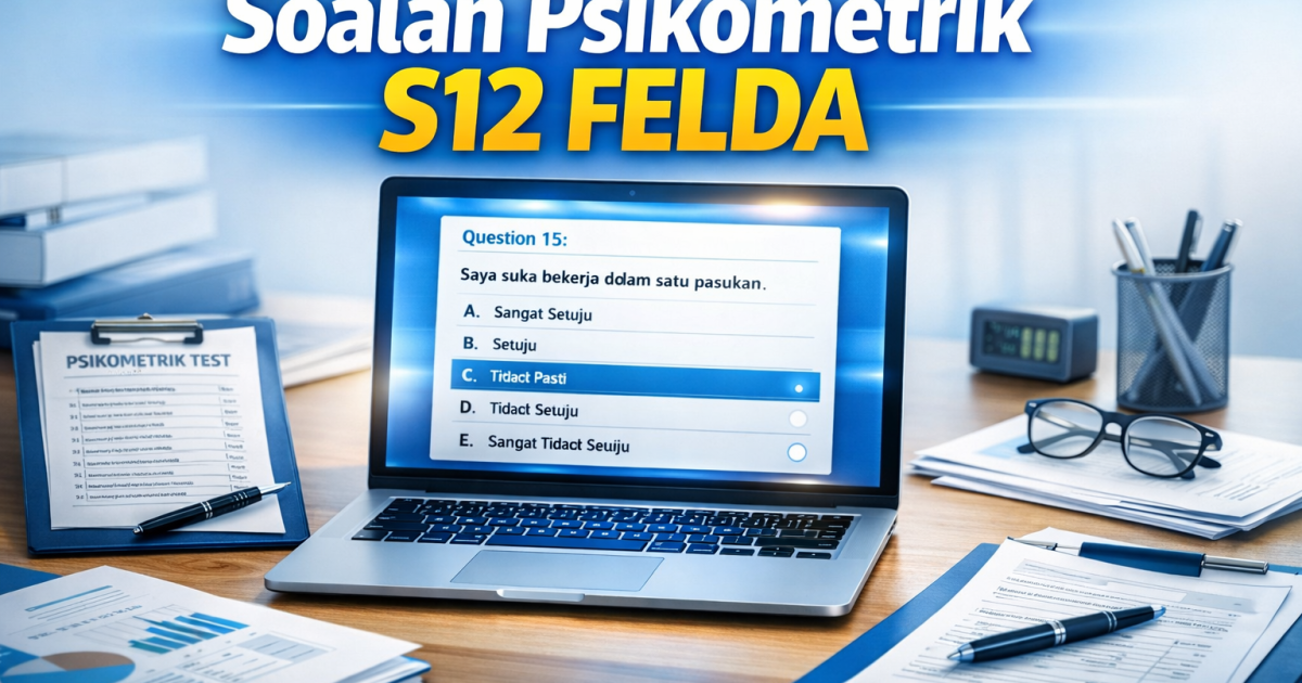 Contoh Soalan Psikometrik Pegawai Pembangunan Masyarakat S12 (FELDA) – 30 Soalan, Jawapan & Penerangan Lengkap