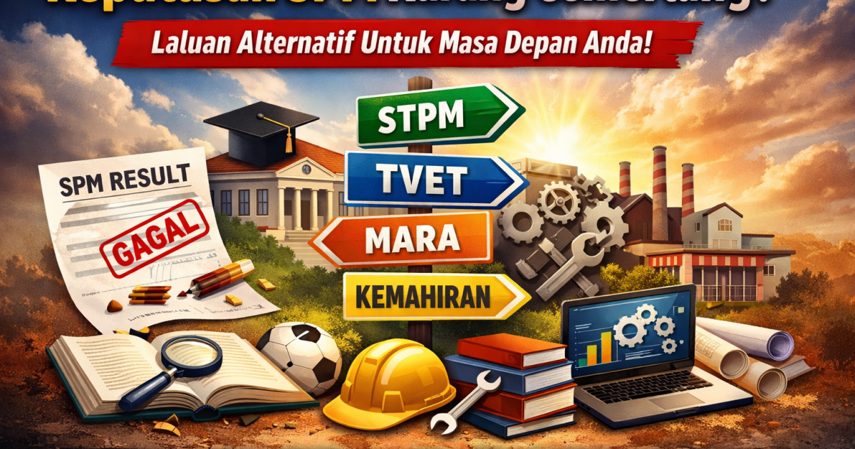 Keputusan SPM Kurang Cemerlang? Ini Laluan Sebenar Yang Masih Terbuka Untuk Anda (Panduan Lengkap 2026)