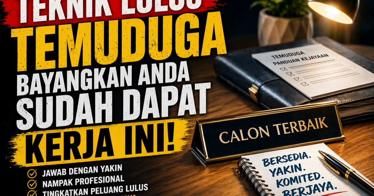 Teknik Lulus Temuduga: Bayangkan Anda Sudah Dapat Kerja Ini (Rahsia Calon Berjaya)