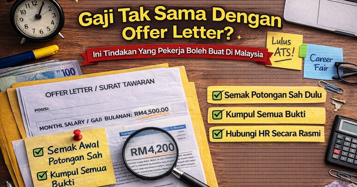 Gaji Tak Sama Dengan Offer Letter? Ini Tindakan Yang Pekerja Boleh Buat Di Malaysia