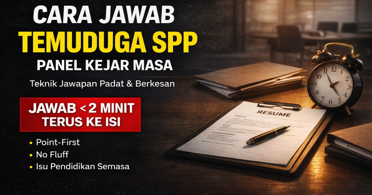 Ramai Calon Tak Sedar: Ini Cara Jawab Soalan Temuduga SPP Bila Panel “Kejar Masa”
