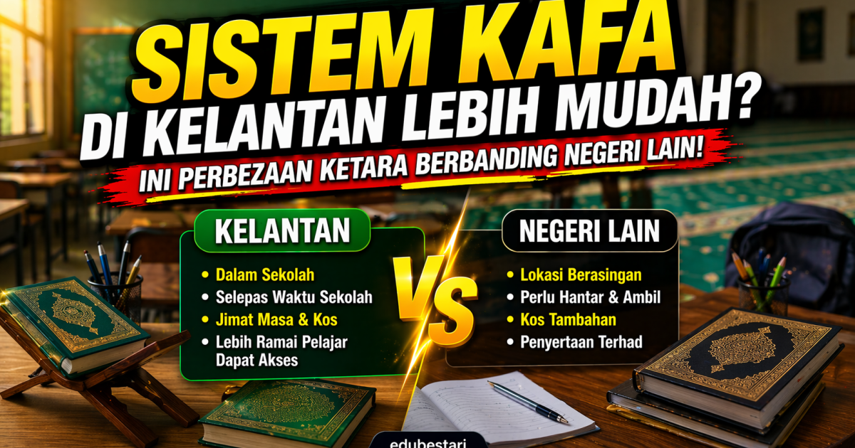 Sistem KAFA di Kelantan Lebih Mudah? Ini Perbezaan Ketara Berbanding Negeri Lain