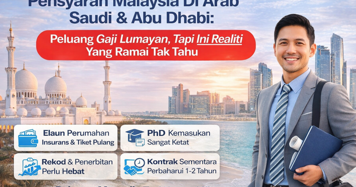 Pensyarah Malaysia Di Arab Saudi & Abu Dhabi: Peluang Gaji Lumayan, Tapi Ini Realiti Yang Ramai Tak Tahu