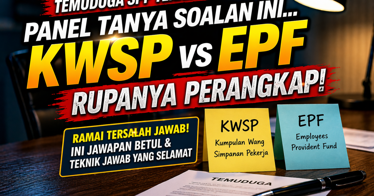 Terkini: Panel Temuduga SPP Tanya Soalan Ini – Perbezaan KWSP & EPF Rupanya Perangkap!