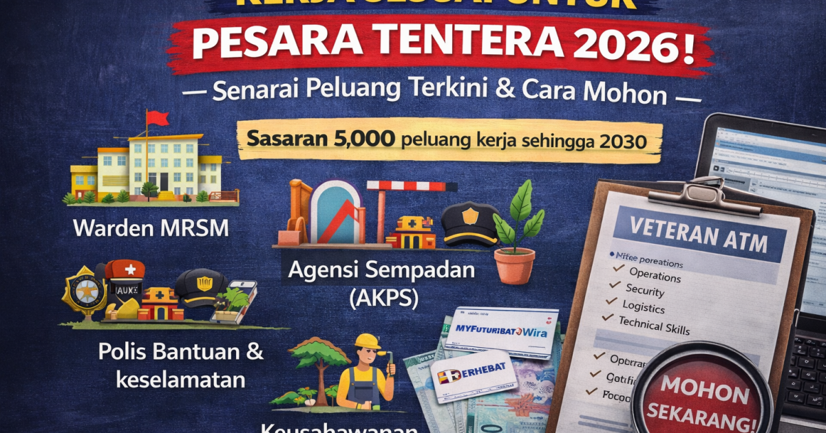 Kerja Sesuai Untuk Pesara Tentera 2026: Senarai Peluang Terkini & Cara Mohon