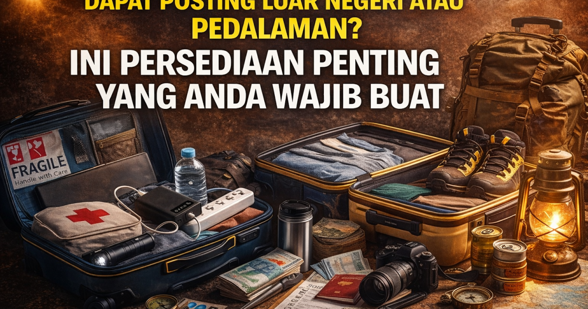 Dapat Posting Luar Negeri Atau Pedalaman? Ini Persediaan Penting Yang Anda Wajib Buat
