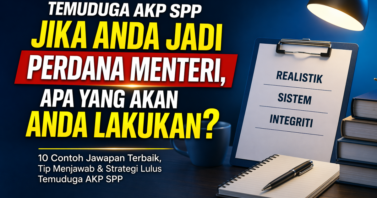 Jika Anda Jadi Perdana Menteri, Apa Yang Akan Anda Lakukan? (Soalan Temuduga AKP SPP + Contoh Jawapan Terbaik)