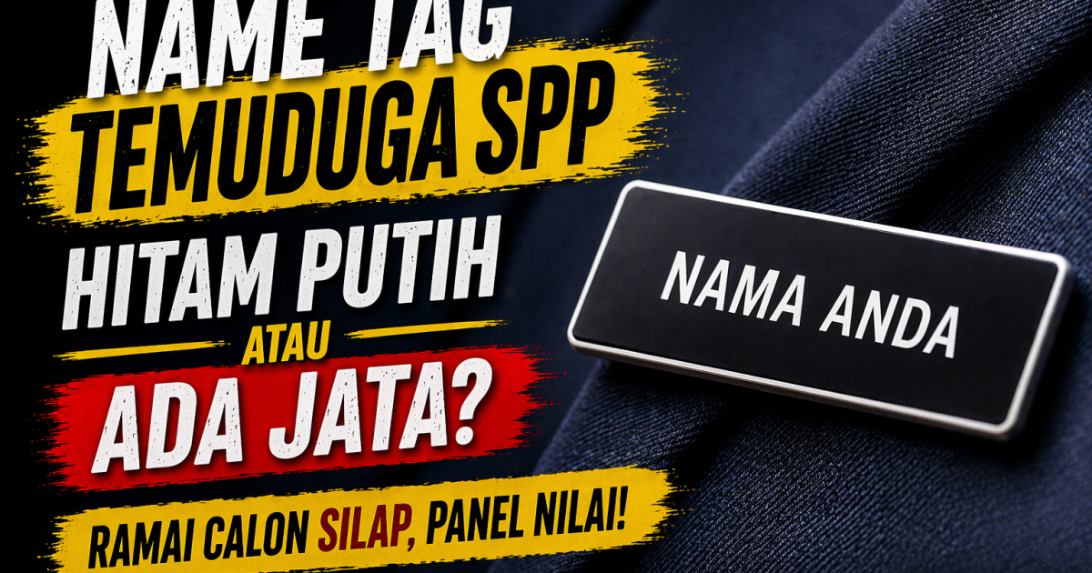 Ramai Salah Pakai Name Tag Temuduga SPP: Hitam Putih Atau Ada Jata? Ini Jawapan Yang Panel Sebenarnya Nilai