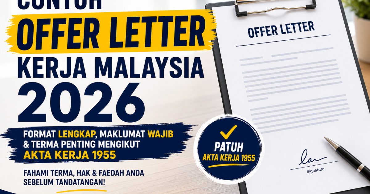 Contoh Offer Letter Kerja Malaysia 2026: Format Lengkap, Maklumat Wajib & Panduan Mengikut Akta Kerja 1955