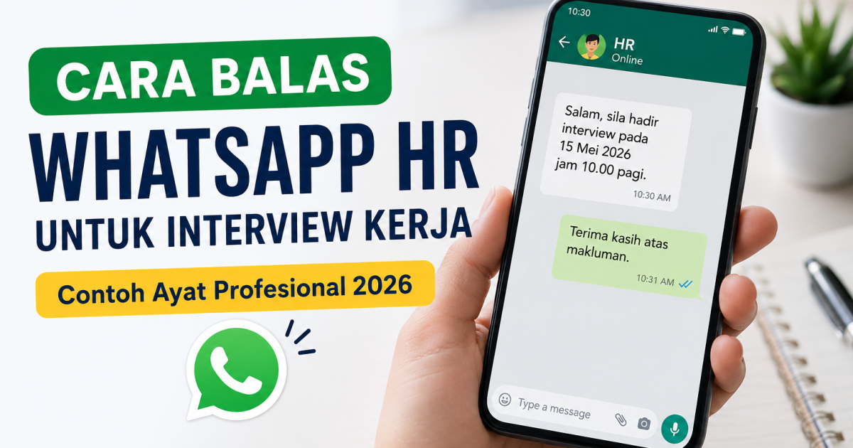 Cara Balas WhatsApp HR Untuk Interview Kerja Dengan Betul (Lengkap Contoh Ayat Profesional 2026)