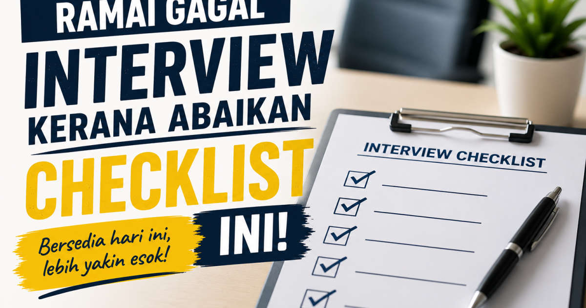 Ramai Gagal Interview Kerana Abaikan Checklist Ini
