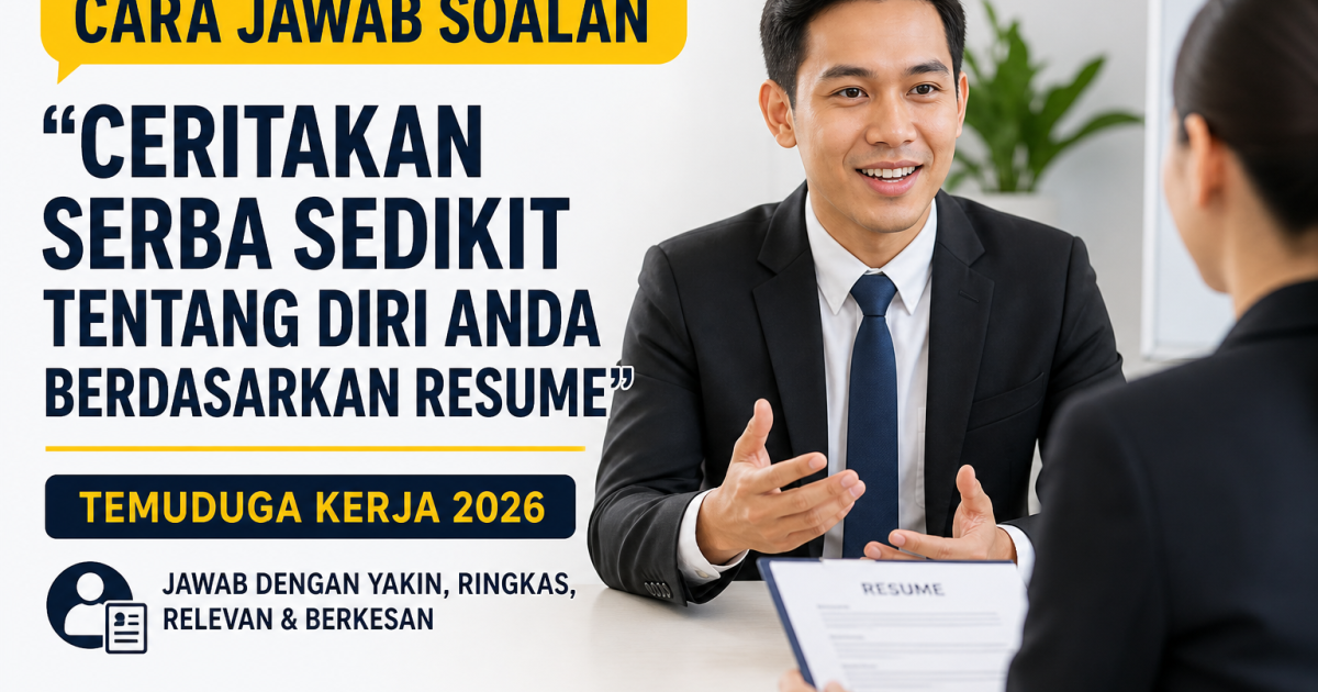 Cara Jawab Soalan “Ceritakan Serba Sedikit Tentang Diri Anda Berdasarkan Resume” Dalam Temuduga Kerja 2026