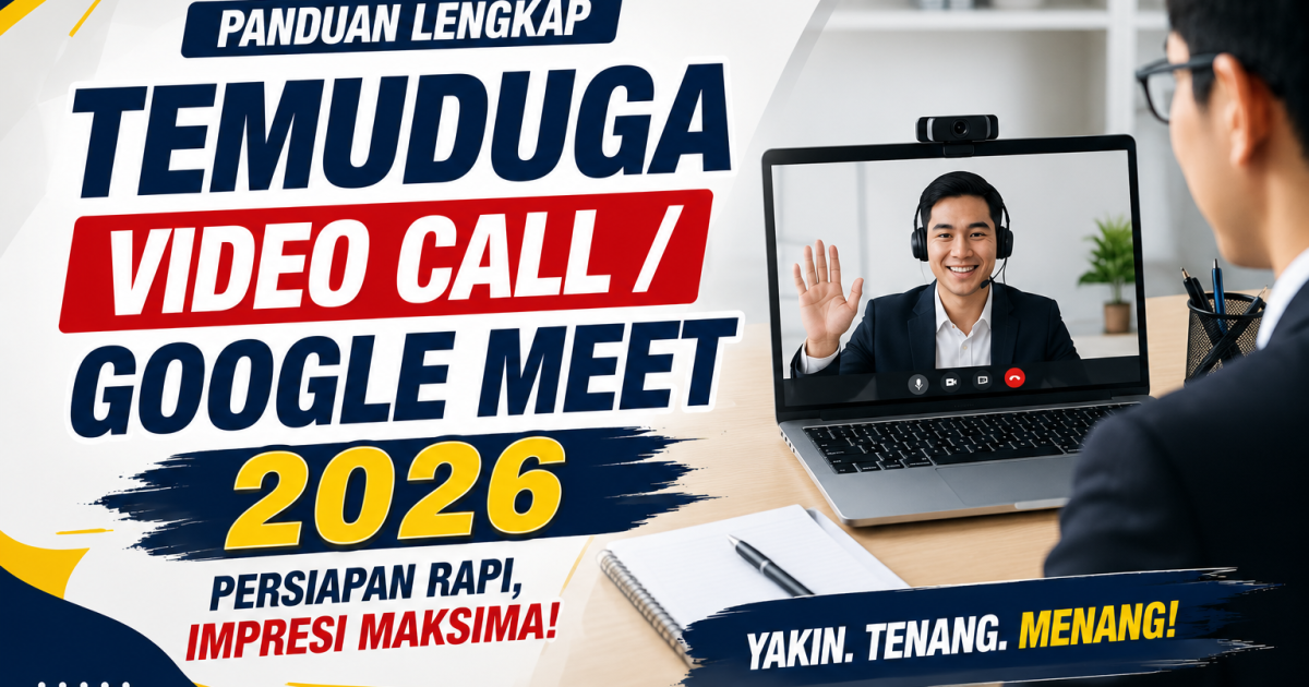 Temuduga Video Call & Google Meet 2026: Persediaan Penting Supaya Nampak Profesional Di Mata Majikan
