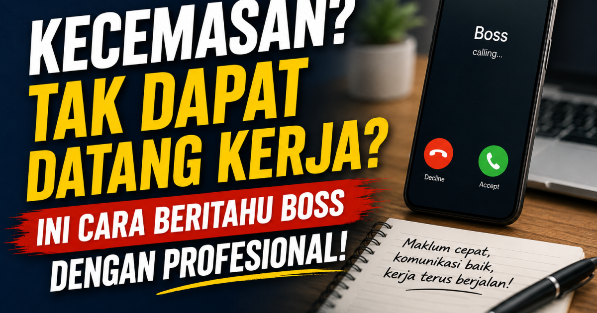 Cara Beritahu Boss Bila Ada Kecemasan & Tak Dapat Datang Kerja (Panduan Profesional 2026)