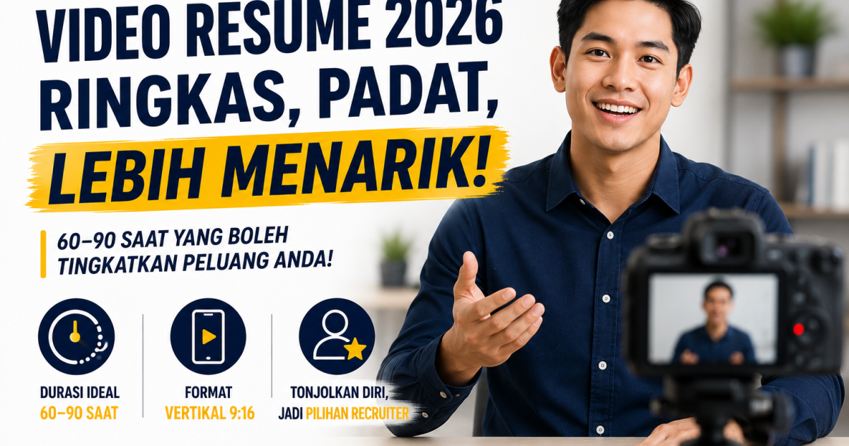 Video Resume 2026: Berapa Minit Recruiter Suka & Cara Buat Yang Lebih Profesional